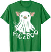 Ghost Pig Farm Halloween Costume Animal Lover Ghost Pig Costume Pig A Boo Farmer Animal Halloween Costume T-Shirt - Kelly Green