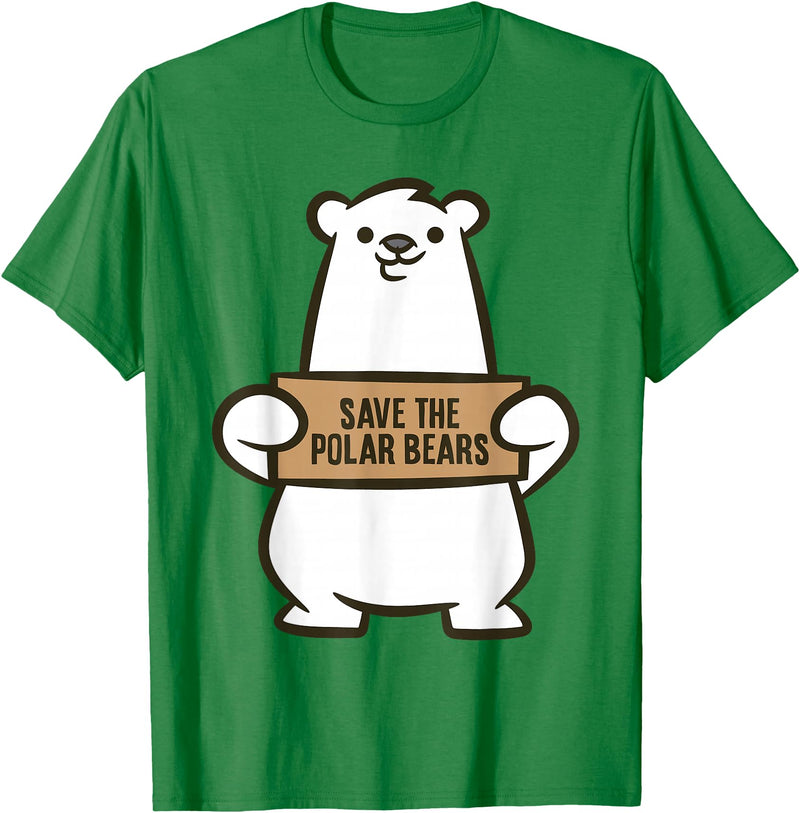 Cute Polar Bear Gifts And Tees Animal Welfare Save The Polar Bears T-Shirt - Kelly Green
