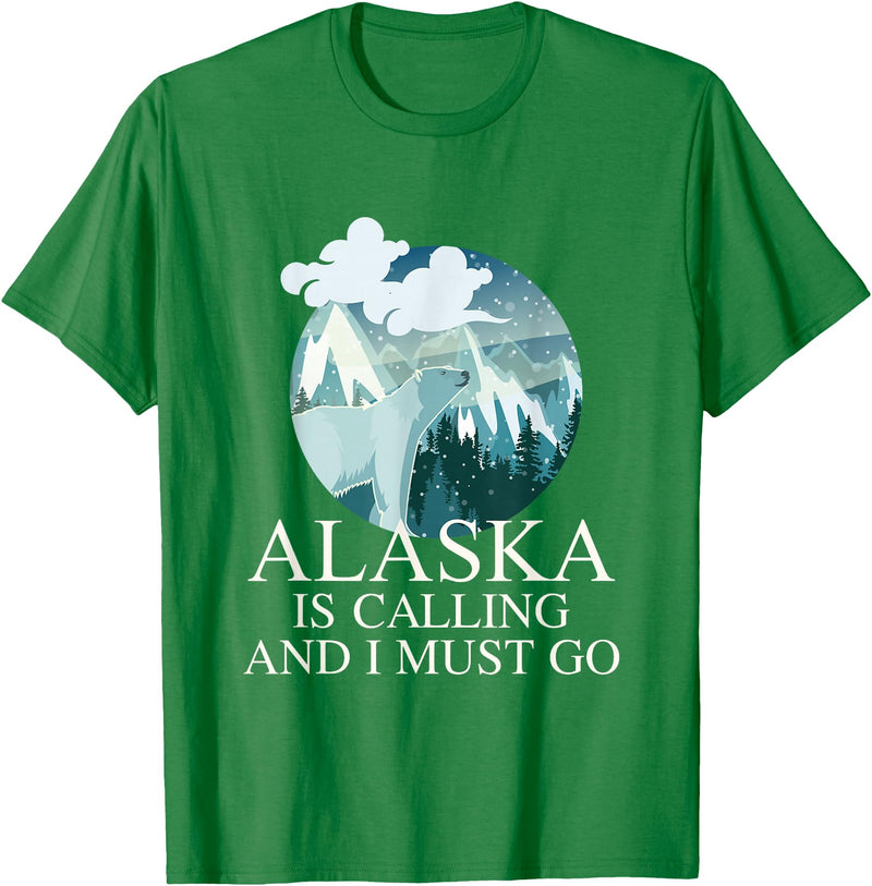 Selena's things Alaska Polar Bear Alaska Is Calling And I Must Go T-Shirt - Kelly Green