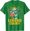 Legend Dairy Funny Cow Farmer Apparel Co. Legend Dairy Funny Farmer Cow Pun Country Graphic T-Shirt - Kelly Green