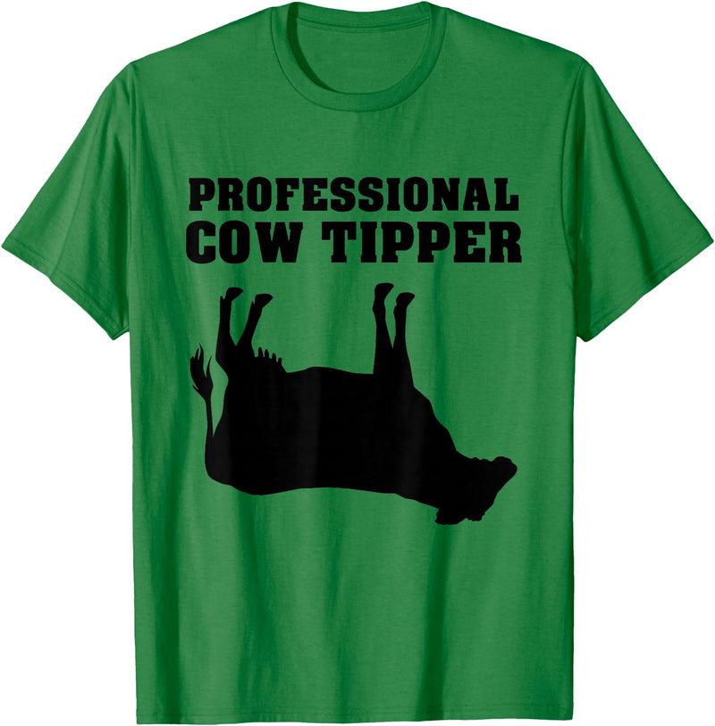 Cow Tipping Apparel Professional Cow Tipper - Cow Tipping T-Shirt - Kelly Green