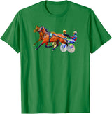 Sports Horse Race and Harness Racing T-shirt T-Shirt - Kelly Green