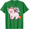 UnicornBreak Co. Piggycorn Pig Unicorn Pig Lovers T-Shirt - Kelly Green