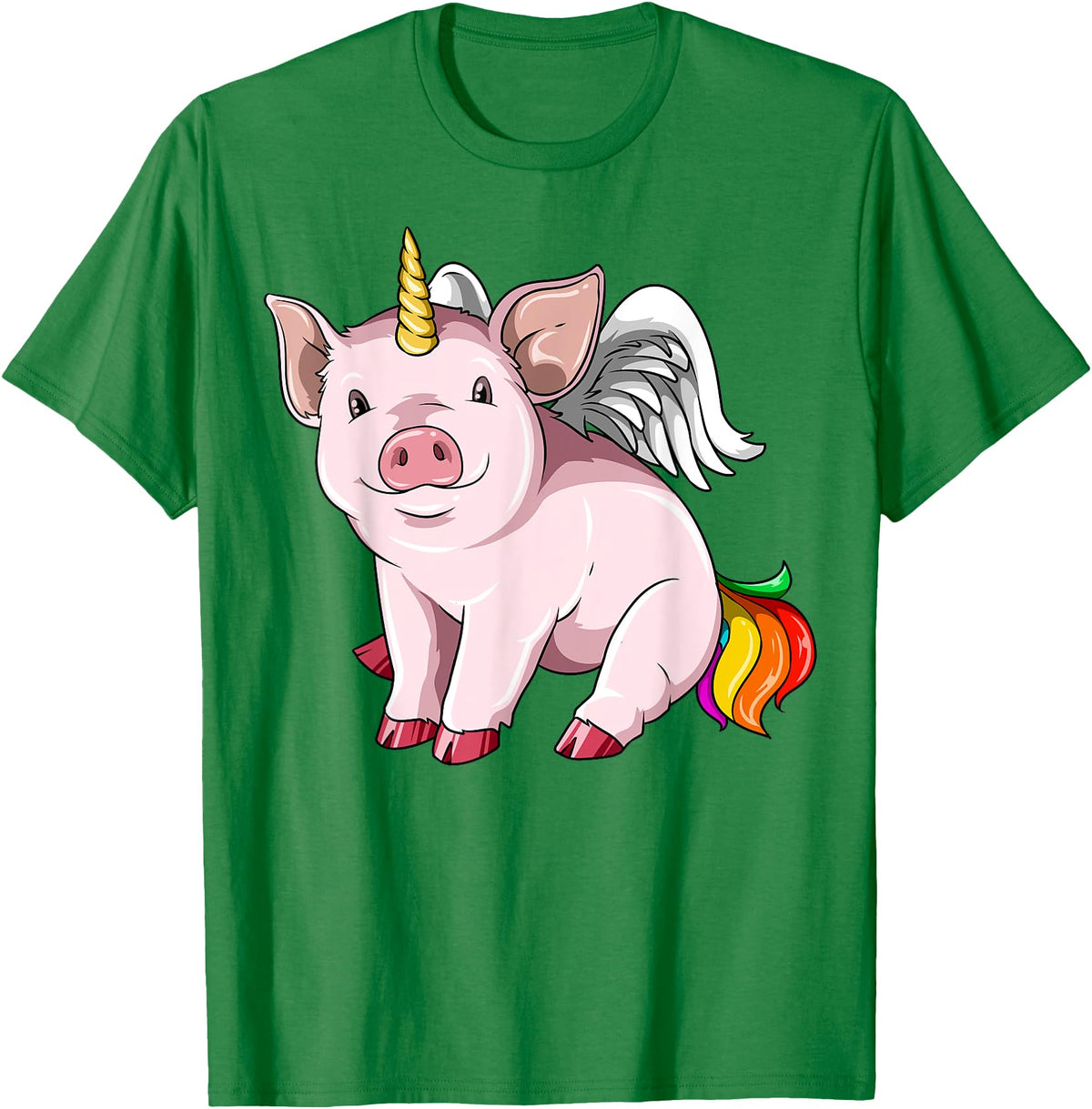 UnicornBreak Co. Piggycorn Pig Unicorn Pig Lovers T-Shirt - Kelly Green