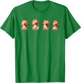 Hamsters Playing The Violin Girl Women Hamster Lover T-Shirt - Kelly Green