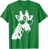 We Love Giraffes - Apparel & Gifts Giraffe with Sunglasses Funny Gift T-Shirt - Kelly Green
