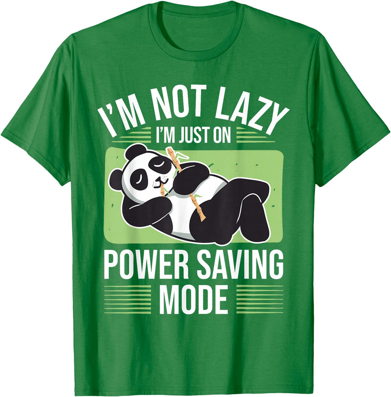 Cute Panda Gifts Panda Bear - Power Saving Mode - Panda T-Shirt - Kelly Green