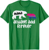 Bisexual Shirts Bi Pride Stuff Men Women Gifts Mama Bear Forever Bisexual Bi Pride Stuff Flag LGBTQ Mom T-Shirt - Kelly Green