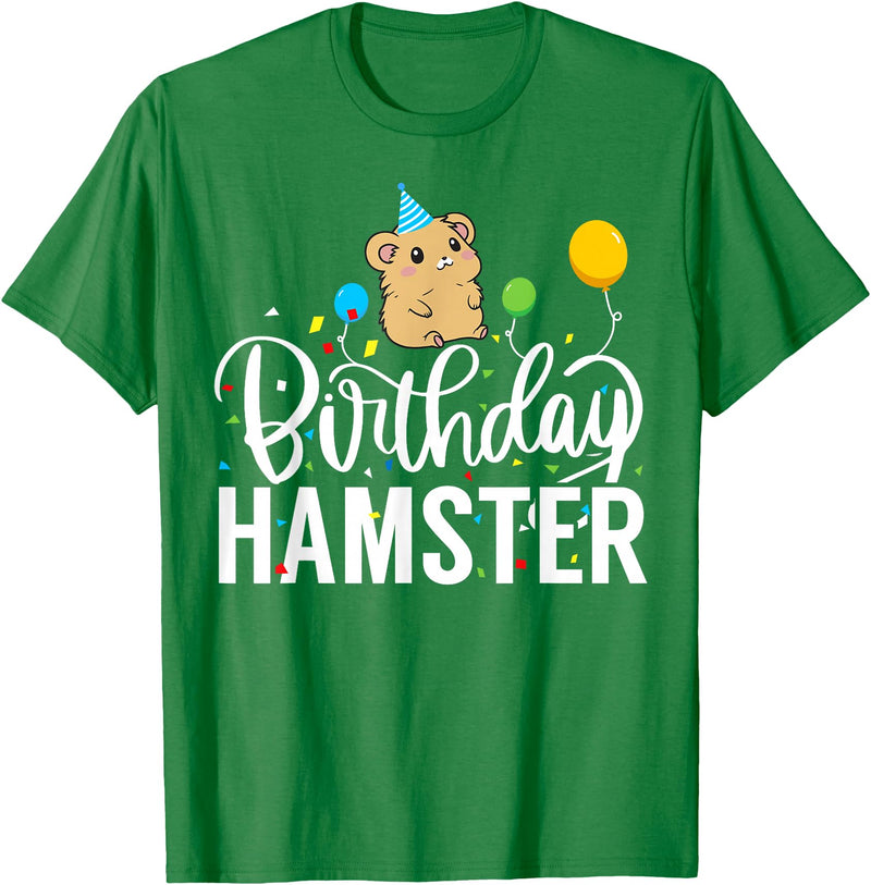 Hamster Birthday Party Birthday Hamster T-Shirt - Kelly Green