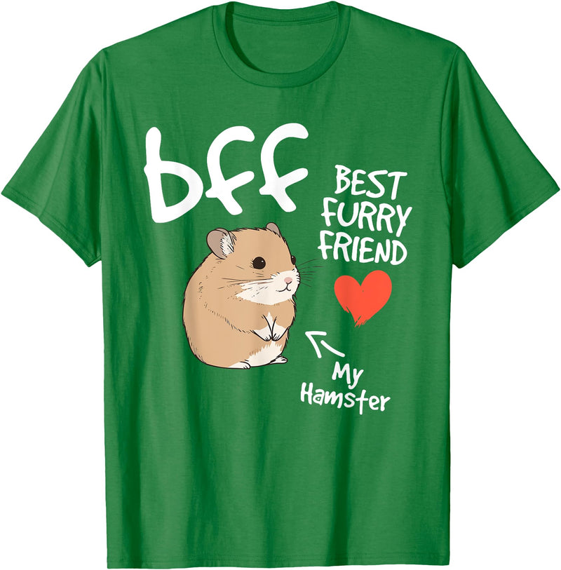 Hamster lover BFF Best Furry Friend my hamster cute fun kids T-Shirt - Kelly Green