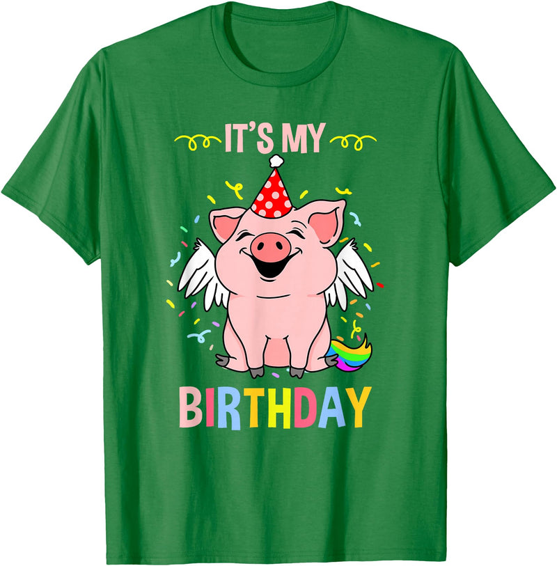 Its My Birthday Pig T-Shirt - Kelly Green