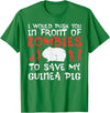 Guinea Pig Shirts For Men Women Kids Gift Push You In Front Zombies Save Guinea Pig Cavy Men Women Kid T-Shirt - Kelly Green