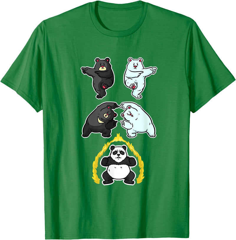 Wowsome! Panda Fusion Funny Panda Bear Lovers T-Shirt - Kelly Green