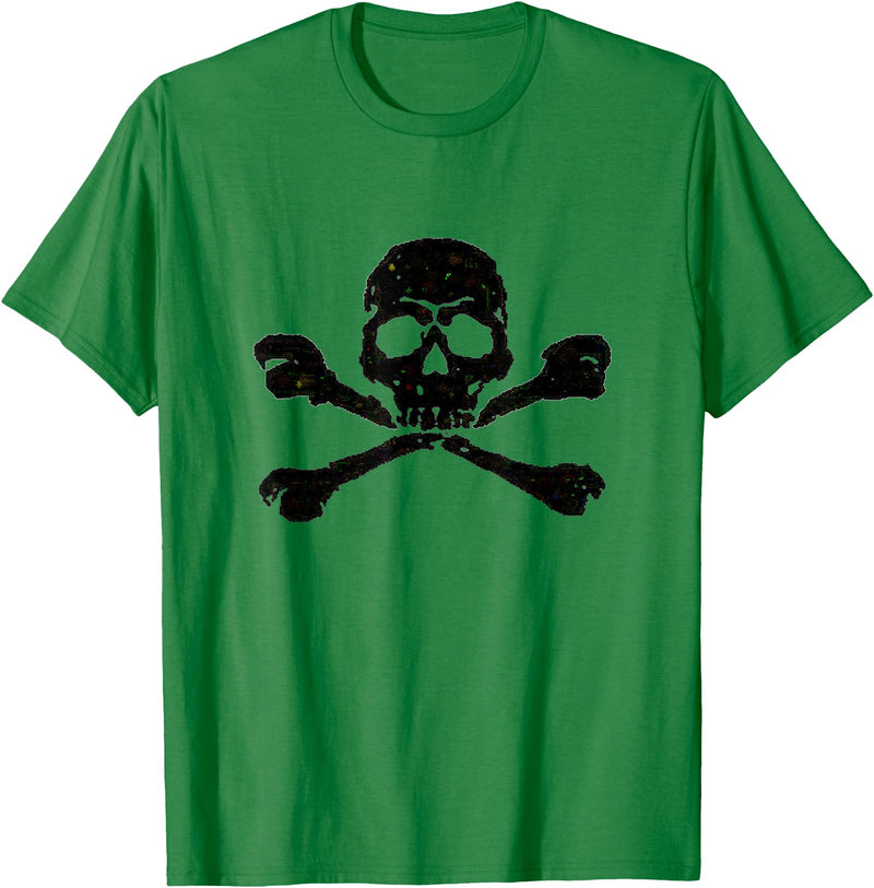 DATZLYF Skull and Crossbones t-shirt T-Shirt - Kelly Green