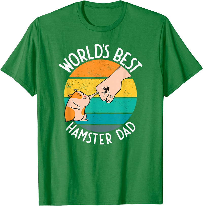 World's Best Hamster Dad Design T-Shirt - Kelly Green