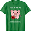 Cute Chinese Zodiac Lunar New Year Tees Year of The Pig Chinese Zodiac Lunar New Year T-Shirt - Kelly Green