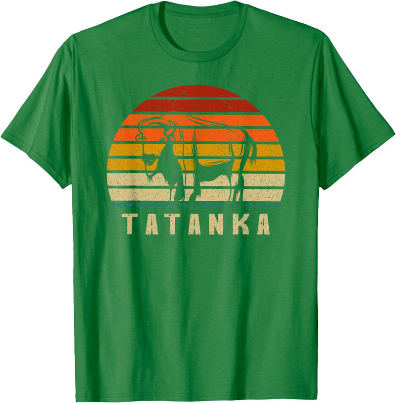 Retro Vintage American Buffalo Tatanka Animal Gift T Shirt T-Shirt - Kelly Green