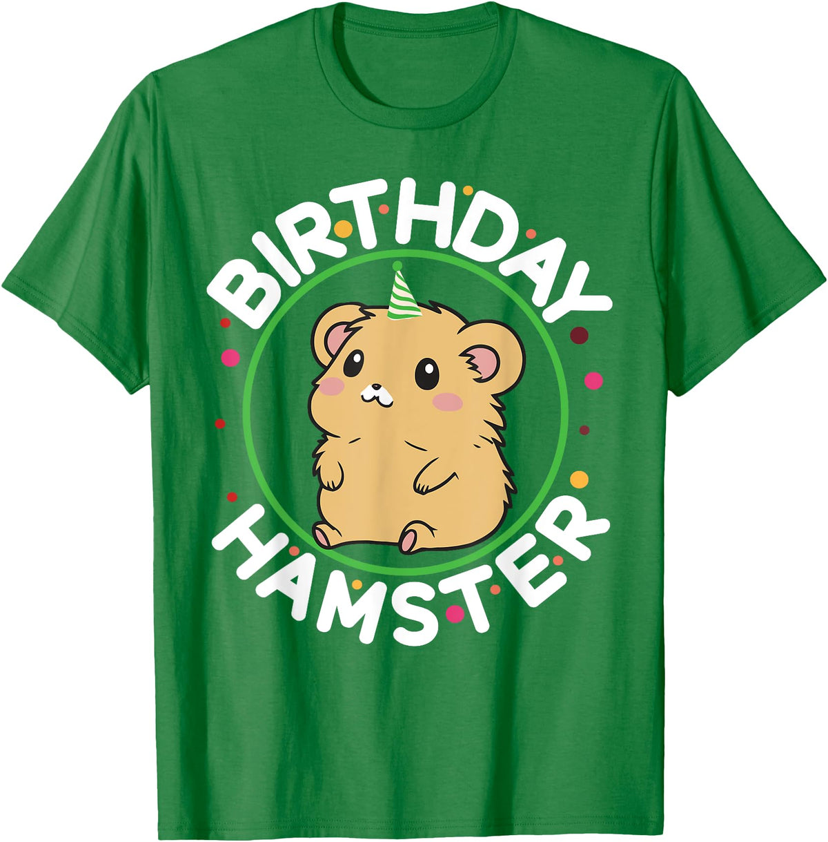 Unisex-Kids Hamster Birthday Party Birthday Hamster T-Shirt - Kelly Green