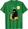 scooter bear tees Scooter Bear black bear T-shirt / taiwan bear shirt sun bear T-Shirt - Kelly Green