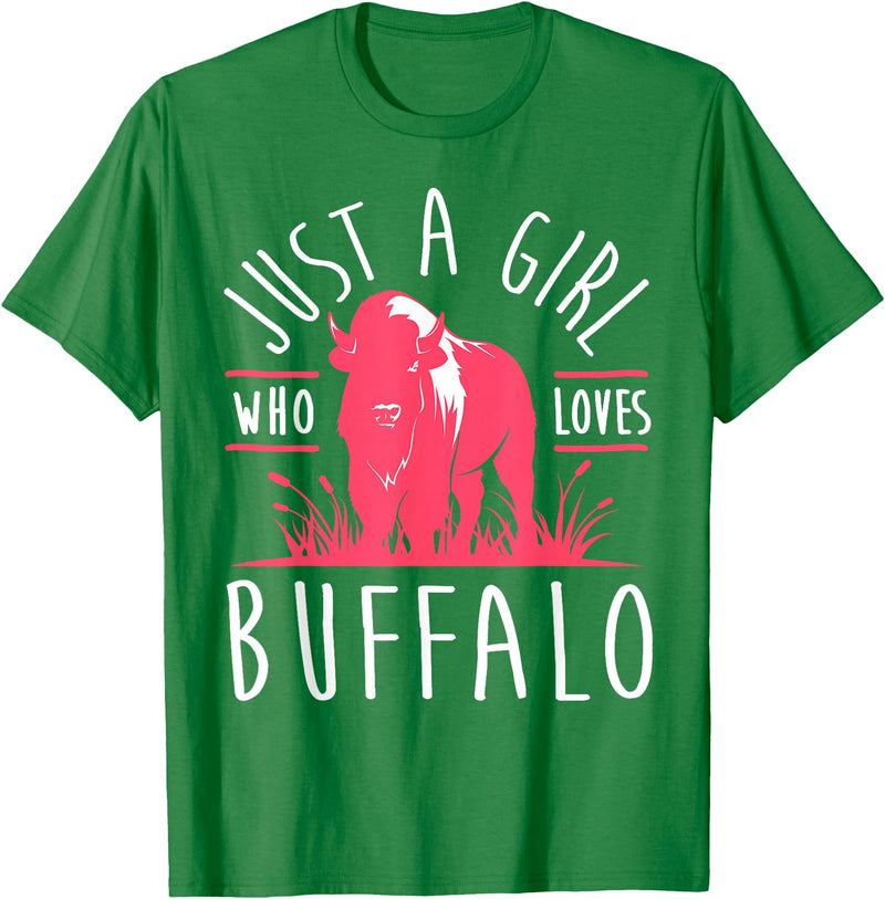 Bison Lover Gifts Wildlife I Bison Natural Reserve Girl Buffalo Lover I Women Bison Fan I Daughter Buffalo T-Shirt - Kelly