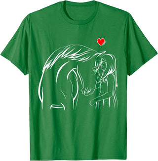 Cute Horse Owner Gifts Horse Lover Girl Horseback Riding Women T-Shirt - Kelly Green