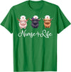 Highland Cow Nurse Life Costume Cute Highland Cow Nurse Life Farm Animal Lover Nursing T-Shirt - Kelly Green