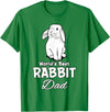 Rabbit Dad Father Rabbit Lover Cute Rabbit T-Shirt in Kelly Green