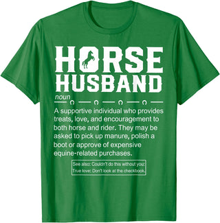 Funny Horse Husband Definition Tee Shirt Horse Husband Definition T-Shirt - Kelly Green