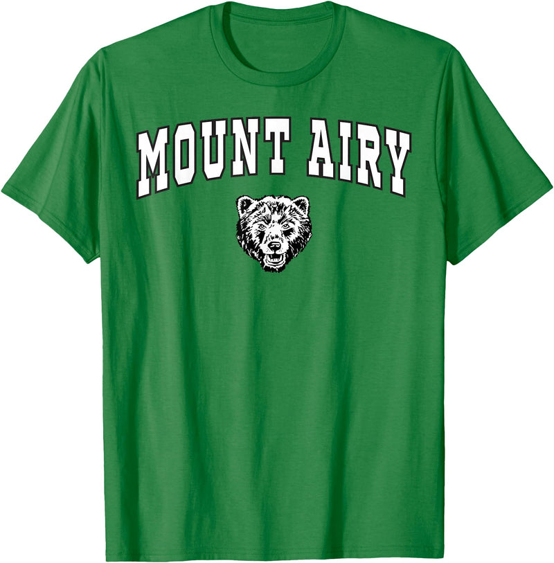 Official High School Fan Gear Mount Airy High School Granite Bears T-Shirt C2 T-Shirt - Kelly Green