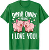 Funny Pig Lover & Owner Gift Ideas Pig Oink Women Kids Girls T-Shirt - Kelly Green