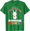 I'm Just a 7 Year Old Girl Who Loves Bunny Rabbit Girl T-Shirt in Kelly Green