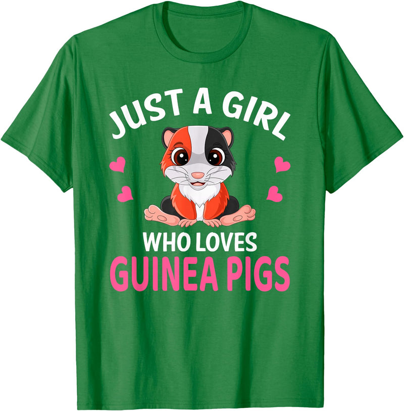 Sweet Guinea Pig I Women Guinea Pig Just A Girl Who Loves Guinea Pigs I Girl Guinea Pig T-Shirt - Kelly Green