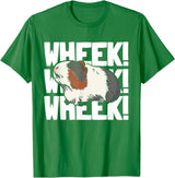 Guinea Pig Gifts & Merchandise Guinea Pig Girl Wheek! Wheek! Guinea Pigs T-Shirt - Kelly Green