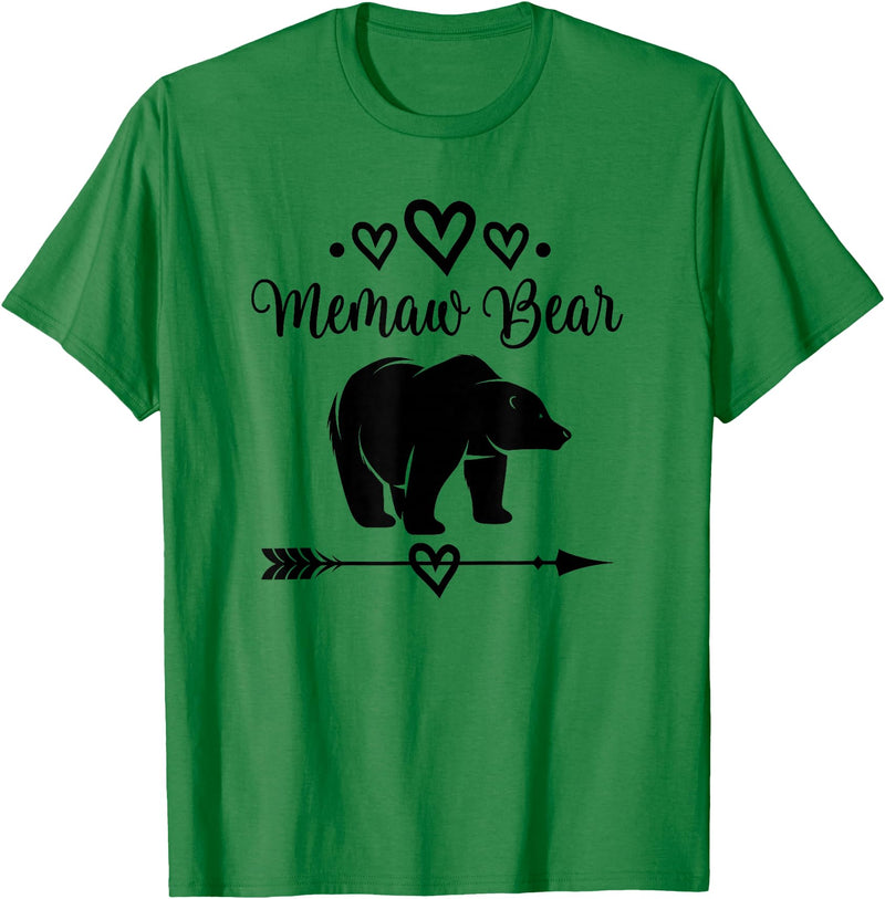 Homewise Shopper Memaw Memaw Bear Grandmother T-Shirt - Kelly Green