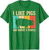 Cool Pig Gifts Farmer Pigs Accessories & Stuff Funny Pig for Men Women Farm Animal Swine Vintage Pig Lovers T-Shirt - Kelly Green