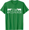 Farmers Farmer Cow Whisperer Vintage T-Shirt - Kelly Green