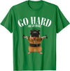 Hamster Deadlift Training Funny Cute Rat Weightlifting Meme T-Shirt - Kelly Green