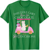 Golf Golfer Easter Eggs Bunny Rabbit Golf Cart Matching T-Shirt in Kelly Green