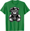 Teddy Bear Hip Hop Lovers Men Women & Kids Funny Hip Hop Teddy Bear 90s Graffiti Art Rap Lover Gangsta T-Shirt - Kelly Green
