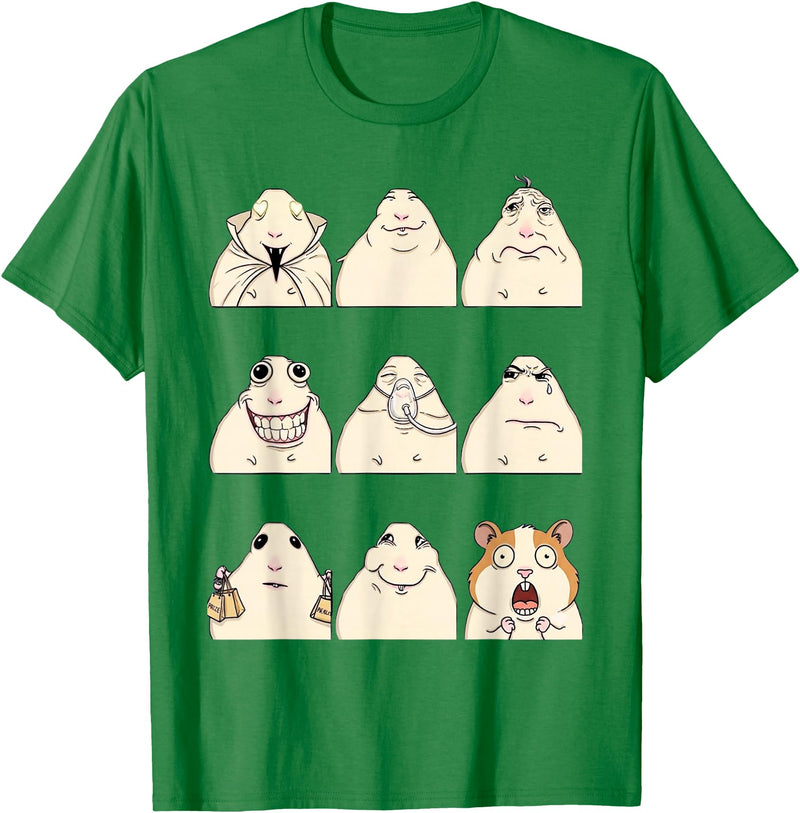 Hamster Reaction Meme Kids Boys Girls Men and Women T-Shirt - Kelly Green