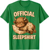 Official Sleep Animal Pajamas Nightgown Sleepwear Highland_Cow - Official Sleepshirt Pajamas Nightgown T-Shirt - Kelly Green