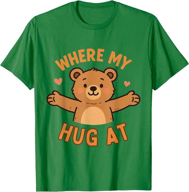 Where My Hug At Co. Where My Hug at Bear Hug Graphic T-Shirt - Kelly Green