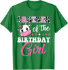 Cow Lover Birthday Men Women Kids Shirts & Gifts Brother Of The Birthday Girl Family Matching Farm Cow T-Shirt - Kelly Green