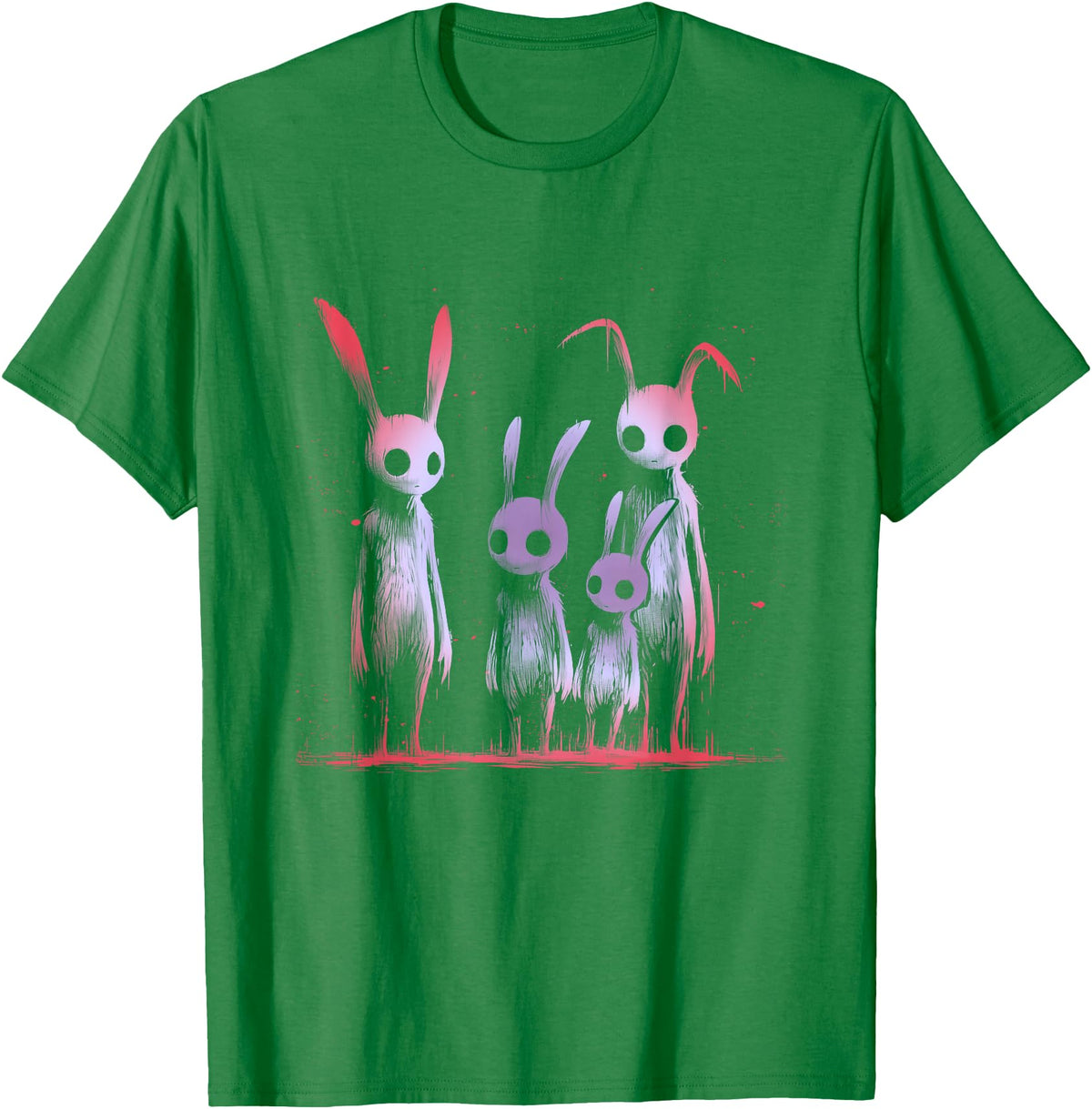 Dark Aesthetic Rabbit T-Shirt in Kelly Green