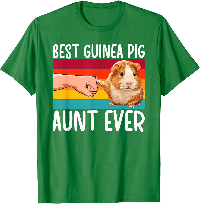 Best Guinea Pig Auntie Best Guinea Pig Aunt Ever Guinea Pig Owner Guinea Pig Lover T-Shirt - Kelly Green