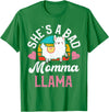 LLama Squad Shirts and Gifts Vintage Momma Llama Mom Farm Animal Llama Lover T-Shirt - Kelly Green