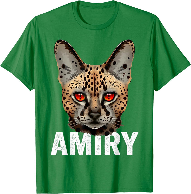 Mountain Lion Wild Serval Cat Shirts Mountain Lion Ohio Wild Cat Amiry Serval Cat T-Shirt - Kelly Green