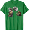 Funny Guinea Pig Lover Gifts 3 Guinea Pigs Moon Howling Funny Rodent For Men, Women, Kid T-Shirt - Kelly Green