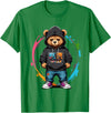 The Big Teddy Bear Crew Teddy Bear Gangster in Hip Hop Street Clothes T-Shirt - Kelly Green