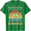 Cool Salmon Fishing Recreational Saltwater Apparel Fishing Salmon Spawning Angling Smolt Fish Salmonidae Hobby T-Shirt - Kelly Green